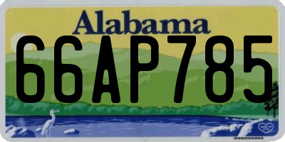 AL license plate 66AP785