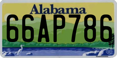AL license plate 66AP786