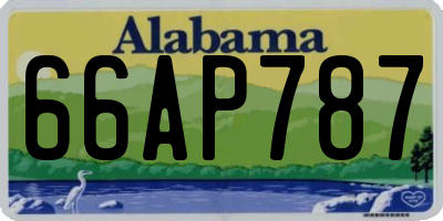 AL license plate 66AP787