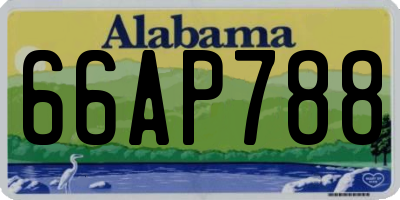 AL license plate 66AP788