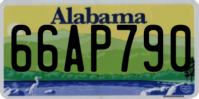 AL license plate 66AP790
