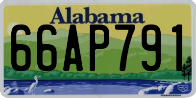 AL license plate 66AP791