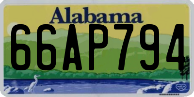 AL license plate 66AP794