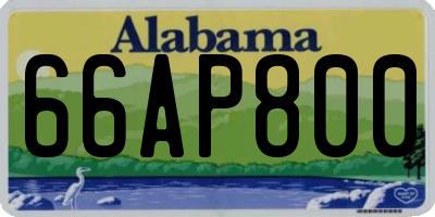 AL license plate 66AP800