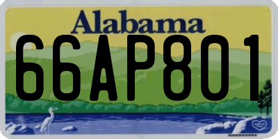 AL license plate 66AP801
