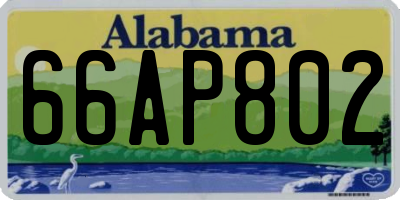 AL license plate 66AP802