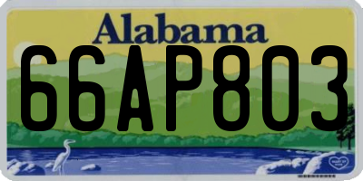 AL license plate 66AP803