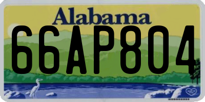AL license plate 66AP804