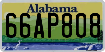 AL license plate 66AP808