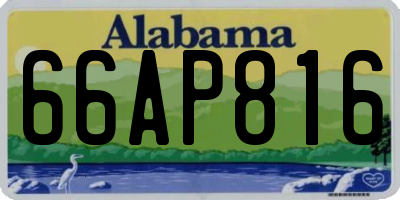 AL license plate 66AP816
