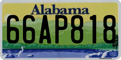 AL license plate 66AP818