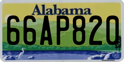 AL license plate 66AP820