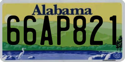 AL license plate 66AP821