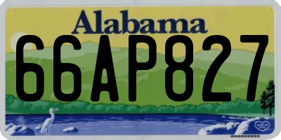 AL license plate 66AP827