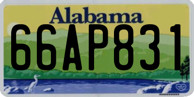 AL license plate 66AP831