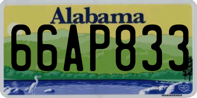 AL license plate 66AP833