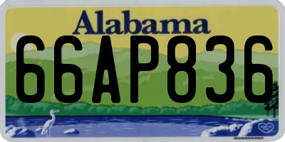 AL license plate 66AP836