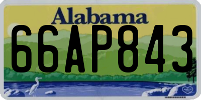 AL license plate 66AP843