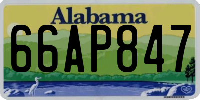 AL license plate 66AP847