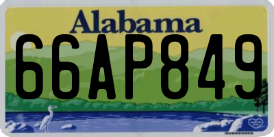 AL license plate 66AP849