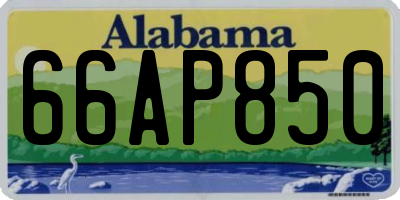 AL license plate 66AP850