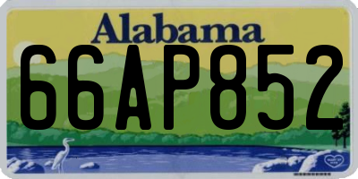 AL license plate 66AP852