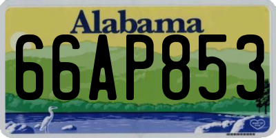 AL license plate 66AP853