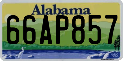 AL license plate 66AP857