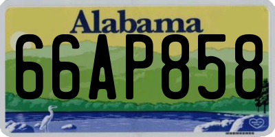 AL license plate 66AP858