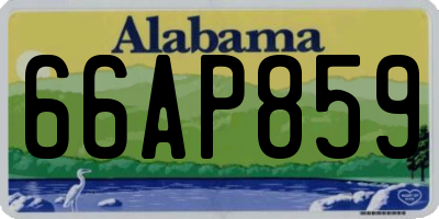 AL license plate 66AP859