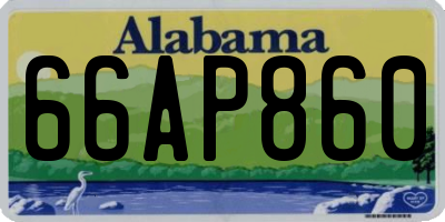 AL license plate 66AP860