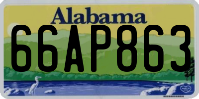 AL license plate 66AP863
