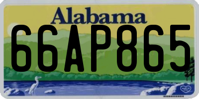 AL license plate 66AP865