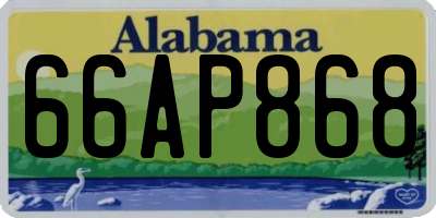 AL license plate 66AP868