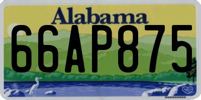 AL license plate 66AP875
