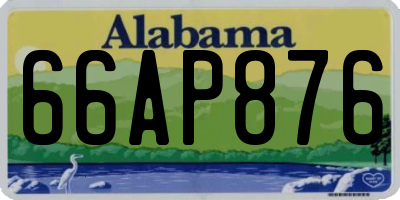AL license plate 66AP876