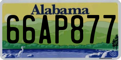 AL license plate 66AP877