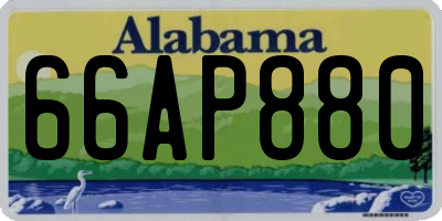 AL license plate 66AP880