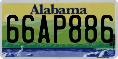 AL license plate 66AP886