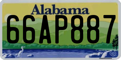 AL license plate 66AP887