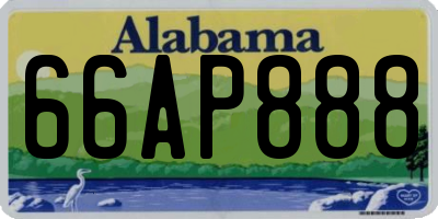 AL license plate 66AP888