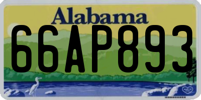 AL license plate 66AP893