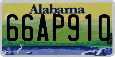 AL license plate 66AP910