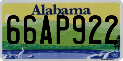 AL license plate 66AP922