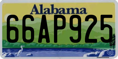AL license plate 66AP925