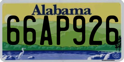 AL license plate 66AP926