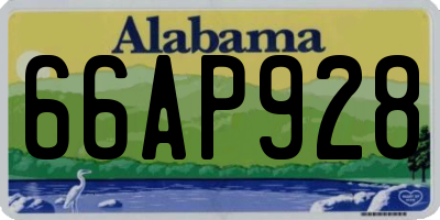 AL license plate 66AP928
