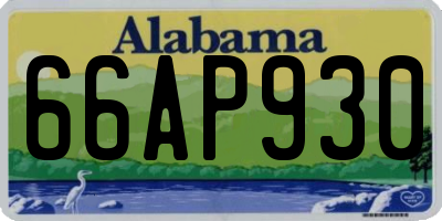 AL license plate 66AP930