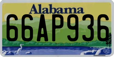 AL license plate 66AP936