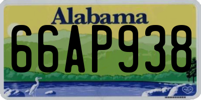 AL license plate 66AP938